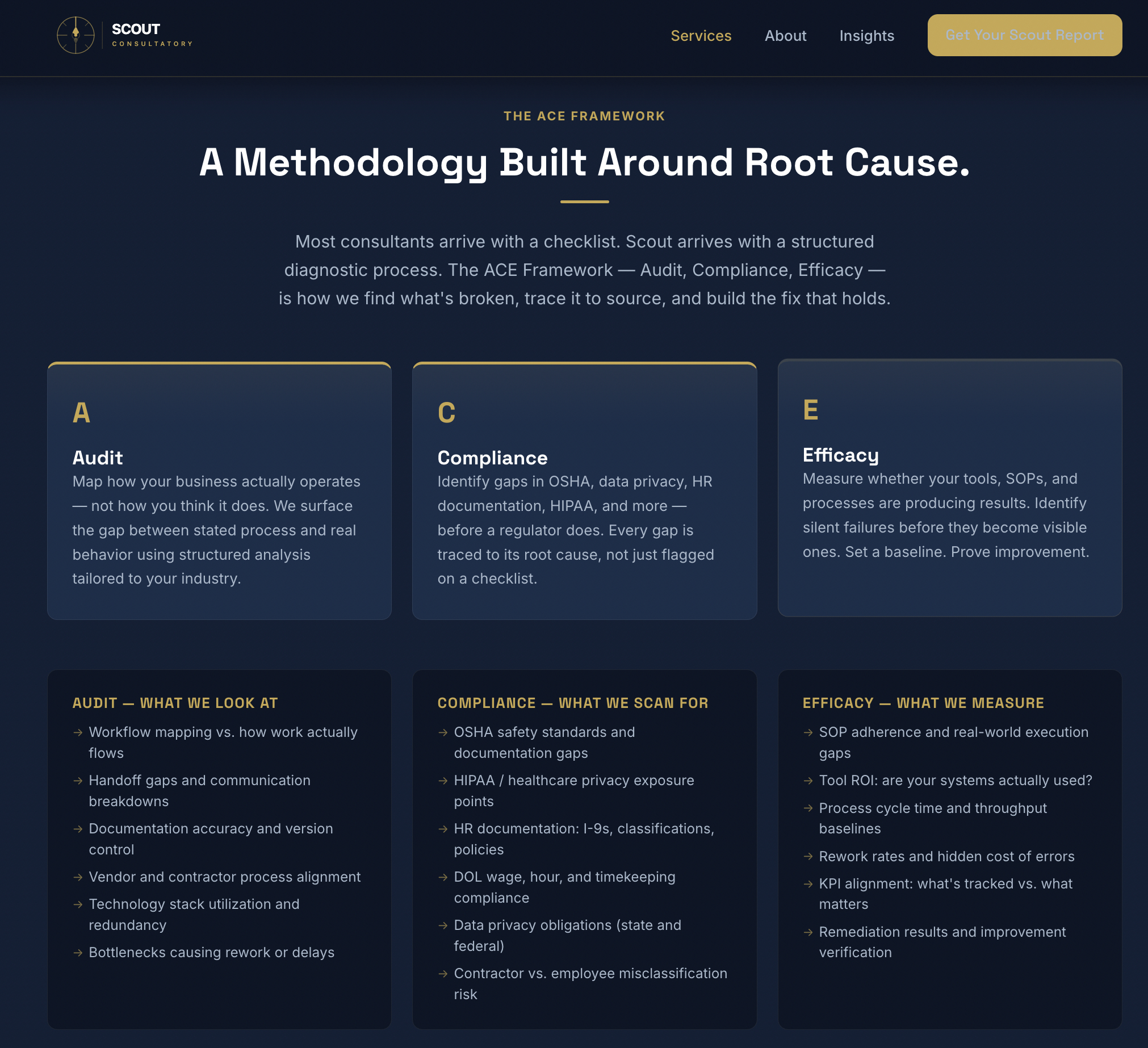 Scout Consultatory website preview