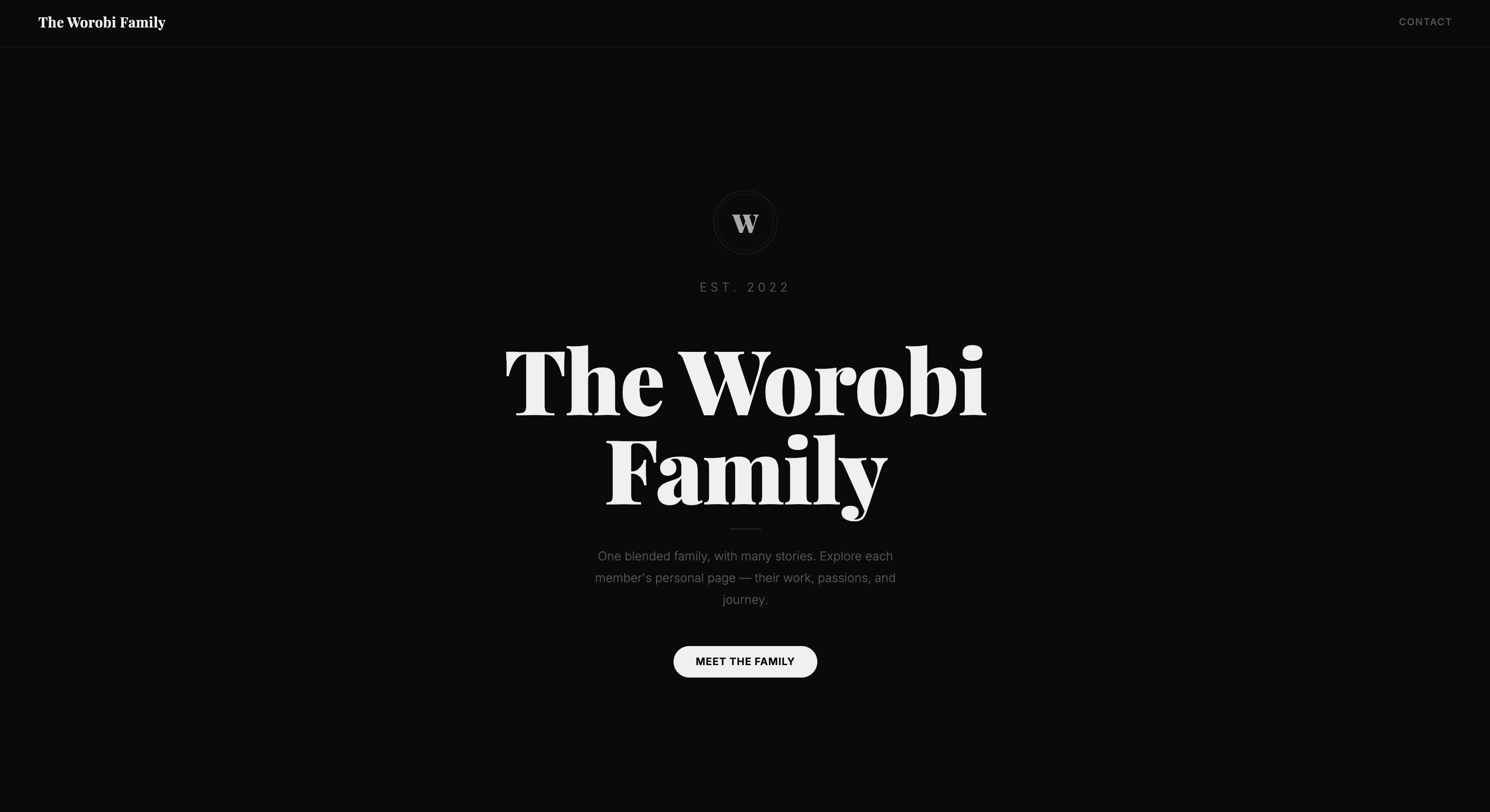 Worobi family website preview
